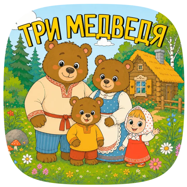 Обложка сказки «Три медведя»